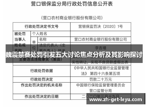 魏震禁赛处罚引发五大讨论焦点分析及其影响探讨 魏震禁赛处罚引发五大讨论焦点分析及其影响探讨